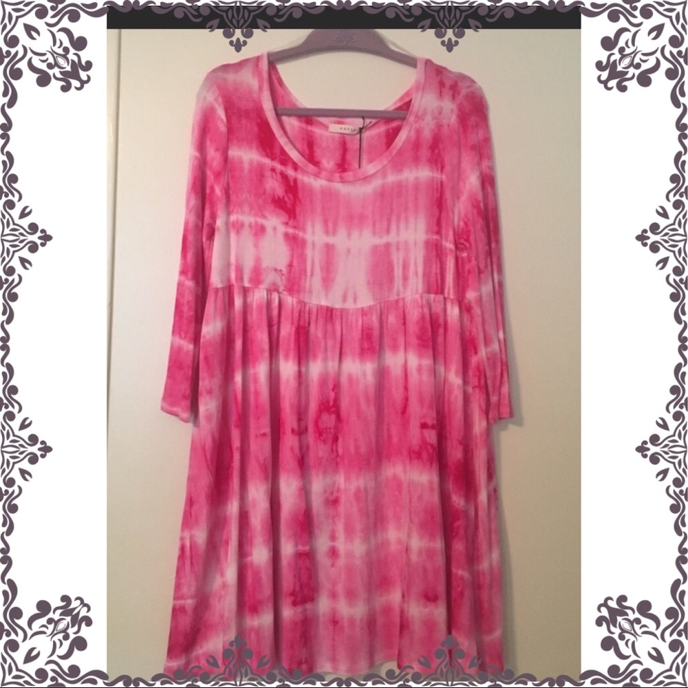 Pink tye dye dress!